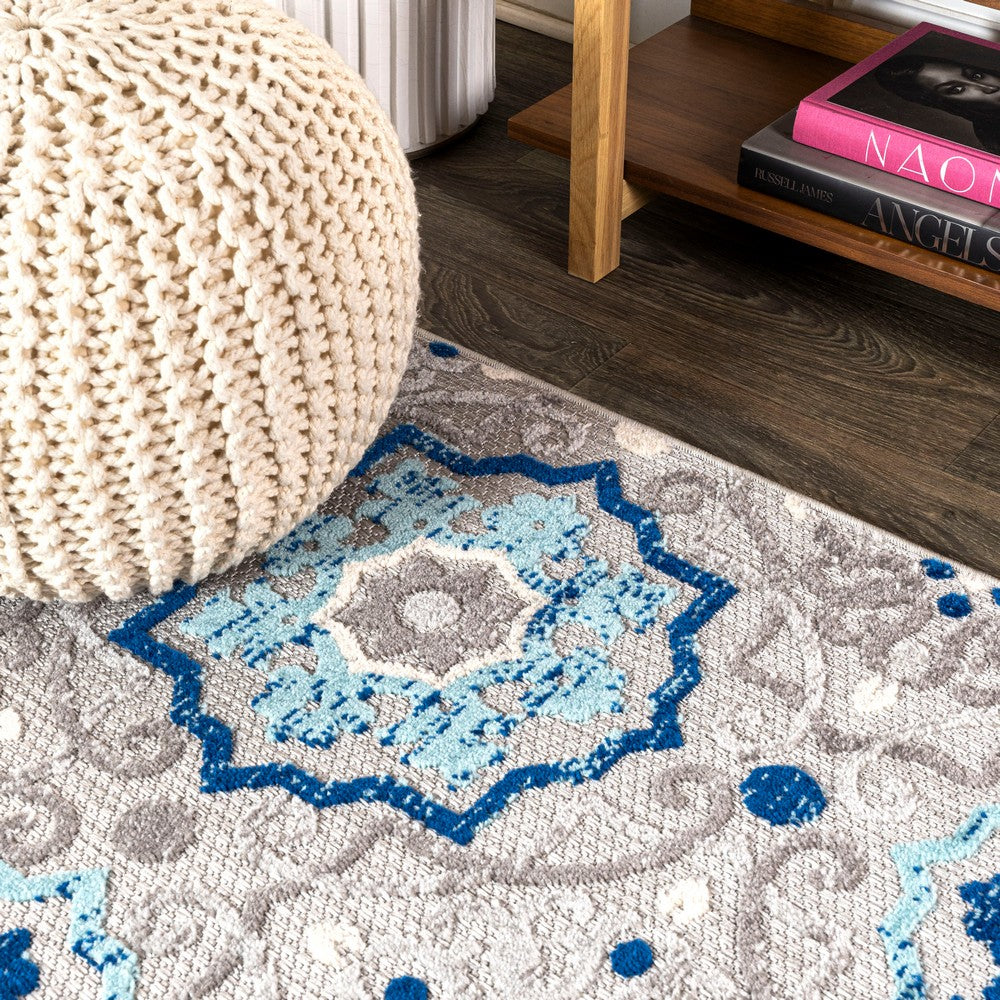 Eridanus Mediterranean Medallion Indoor/Outdoor Area Rug