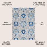 Eridanus Mediterranean Medallion Indoor/Outdoor Area Rug