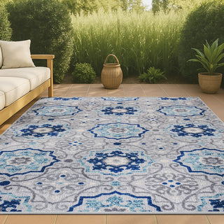 Eridanus Mediterranean Medallion Indoor/Outdoor Area Rug