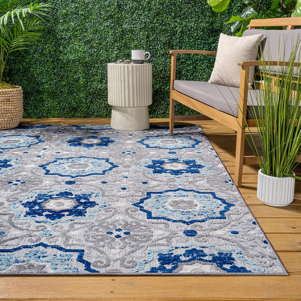 Eridanus Mediterranean Medallion Indoor/Outdoor Area Rug