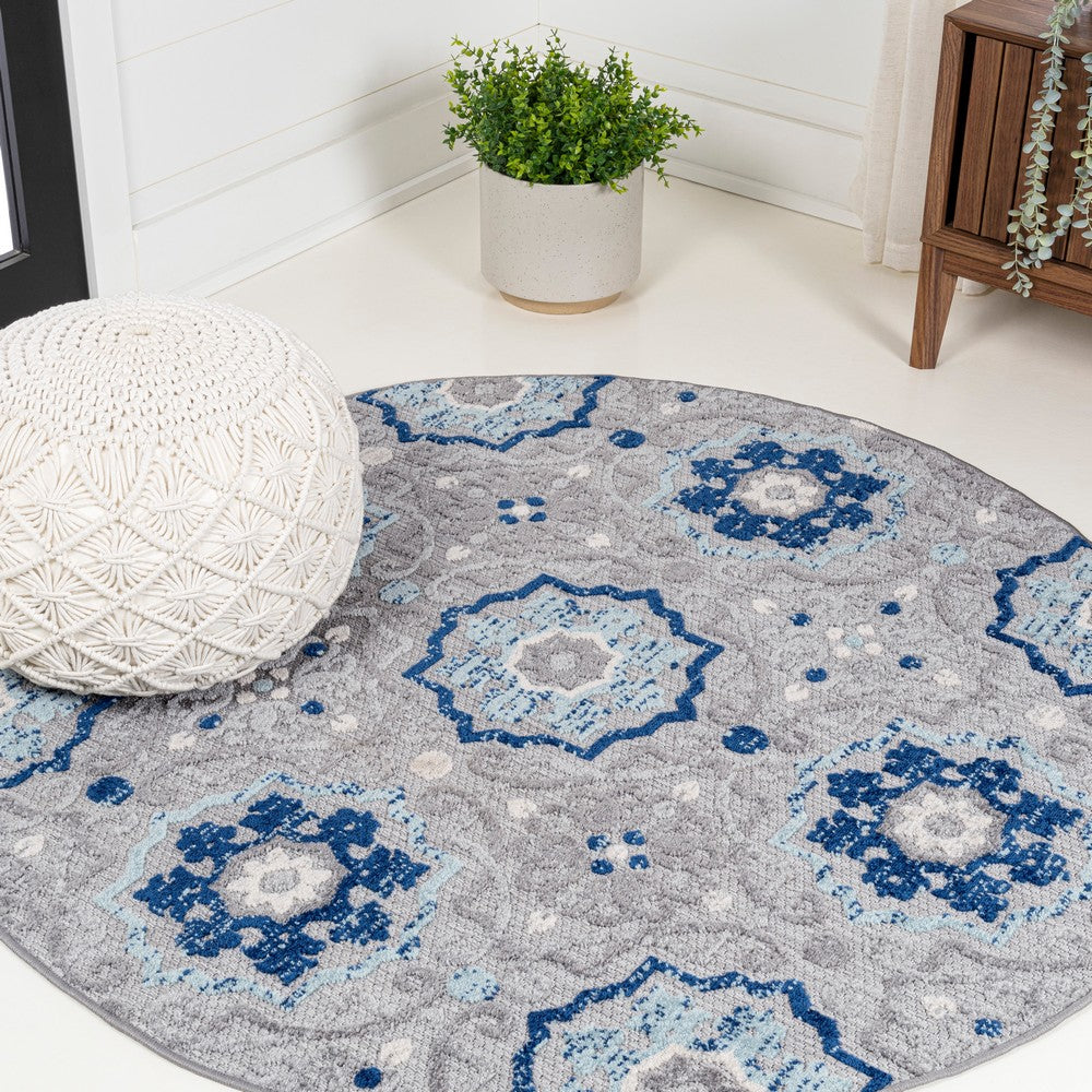 Eridanus Mediterranean Medallion Indoor/Outdoor Area Rug