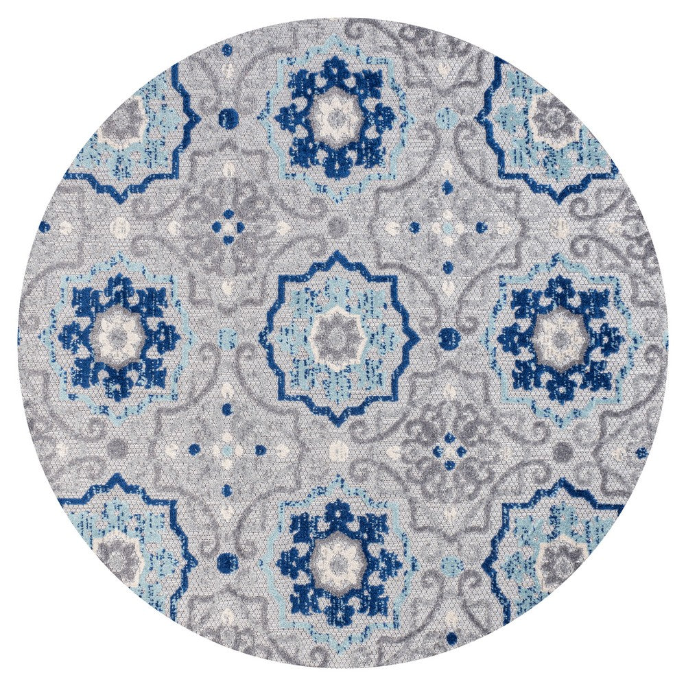 Eridanus Mediterranean Medallion Indoor/Outdoor Area Rug