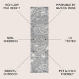 Auckland Julien Paisley High-Low Indoor/Outdoor Area Rug