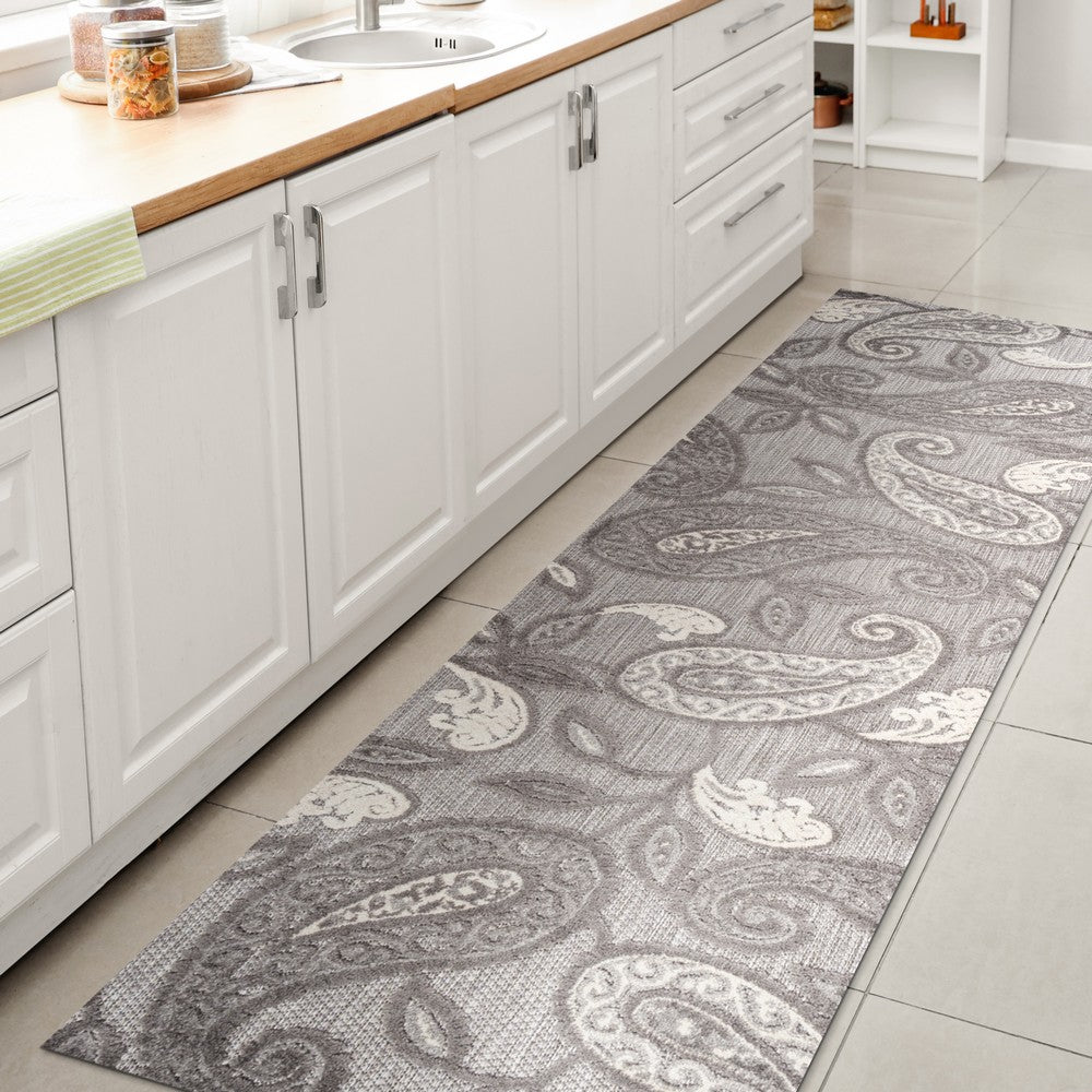 Auckland Julien Paisley High-Low Indoor/Outdoor Area Rug