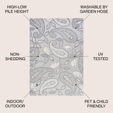 Auckland Julien Paisley High-Low Indoor/Outdoor Area Rug
