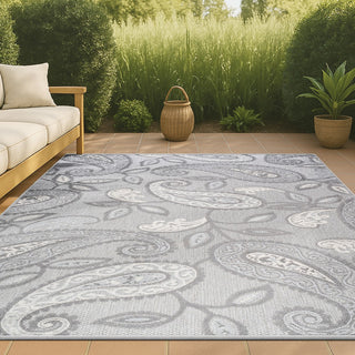Auckland Julien Paisley High-Low Indoor/Outdoor Area Rug