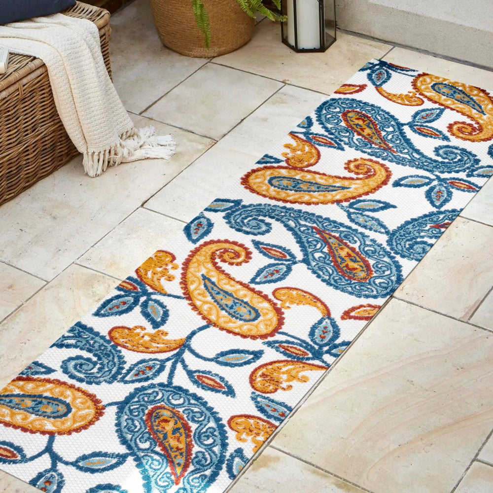 Auckland Julien Paisley High-Low Indoor/Outdoor Area Rug