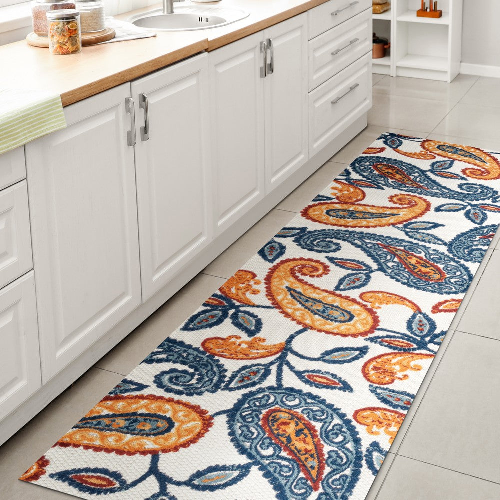 Auckland Julien Paisley High-Low Indoor/Outdoor Area Rug