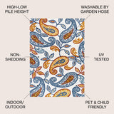 Auckland Julien Paisley High-Low Indoor/Outdoor Area Rug