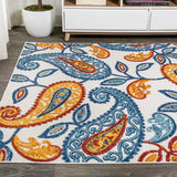 Auckland Julien Paisley High-Low Indoor/Outdoor Area Rug