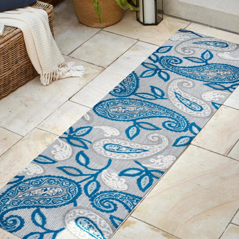Auckland Julien Paisley High-Low Indoor/Outdoor Area Rug