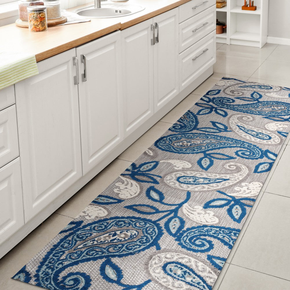 Auckland Julien Paisley High-Low Indoor/Outdoor Area Rug