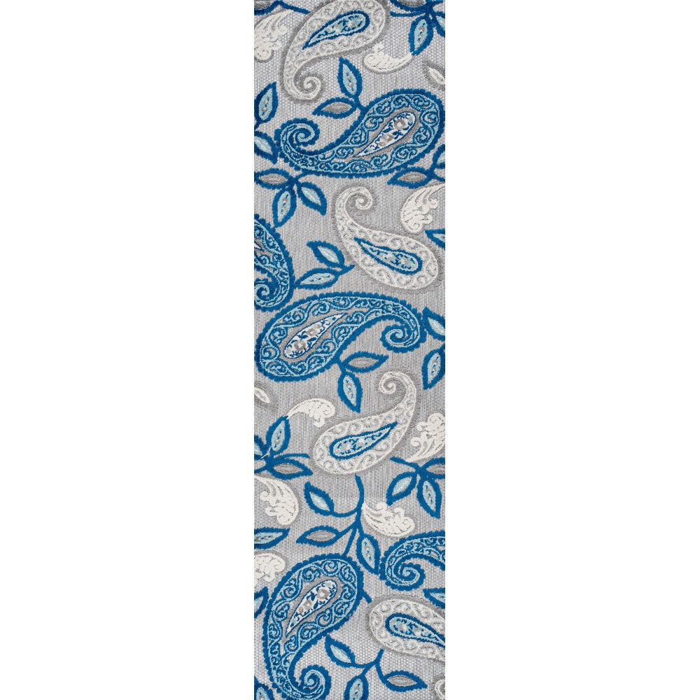 Auckland Julien Paisley High-Low Indoor/Outdoor Area Rug