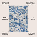 Auckland Julien Paisley High-Low Indoor/Outdoor Area Rug