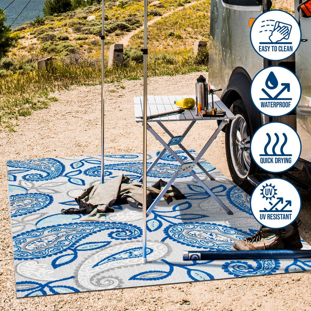 Auckland Julien Paisley High-Low Indoor/Outdoor Area Rug