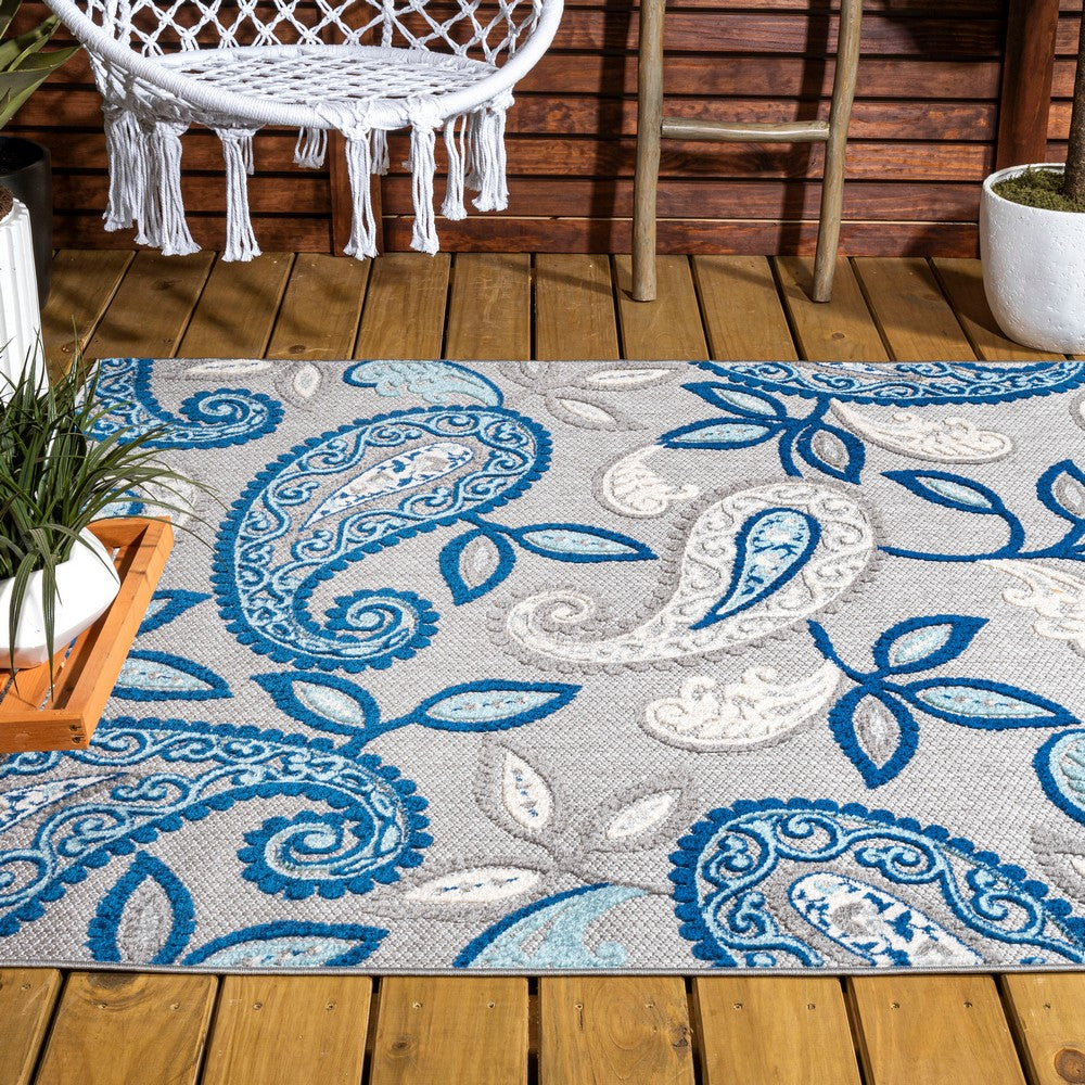 Auckland Julien Paisley High-Low Indoor/Outdoor Area Rug