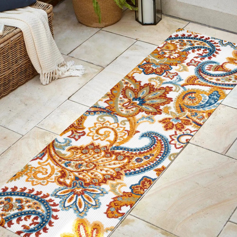 Christchurch Gordes Paisley High-Low Indoor/Outdoor Area Rug