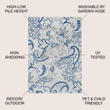 Christchurch Gordes Paisley High-Low Indoor/Outdoor Area Rug