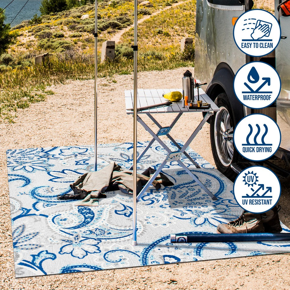 Christchurch Gordes Paisley High-Low Indoor/Outdoor Area Rug