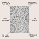 Wellington Lucena Modern Medallion High-Low Area Rug