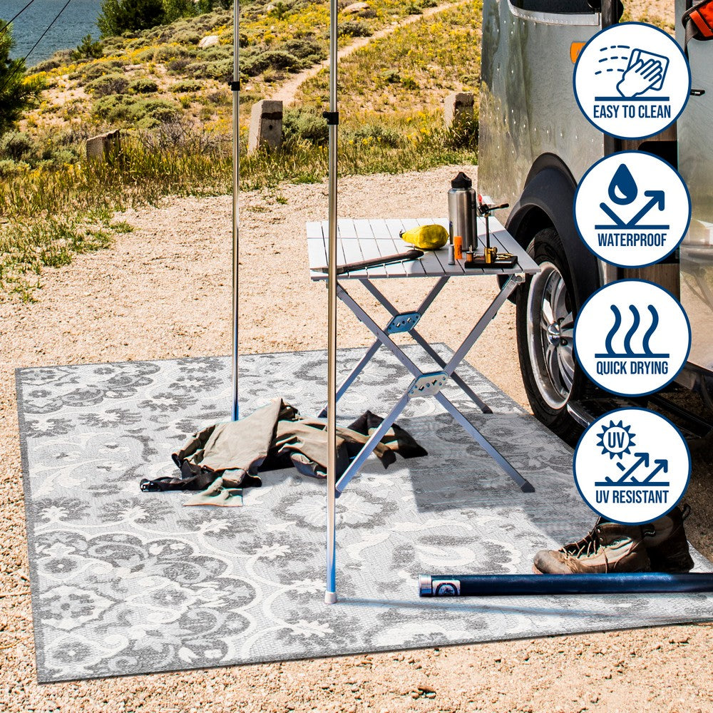 Wellington Lucena Modern Medallion High-Low Area Rug