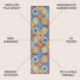 Hamilton Cassis Ornate Ogee Trellis Indoor/Outdoor Area Rug