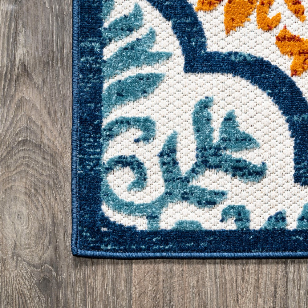 Hamilton Cassis Ornate Ogee Trellis Indoor/Outdoor Area Rug
