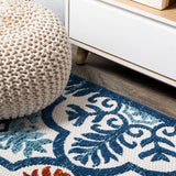 Hamilton Cassis Ornate Ogee Trellis Indoor/Outdoor Area Rug