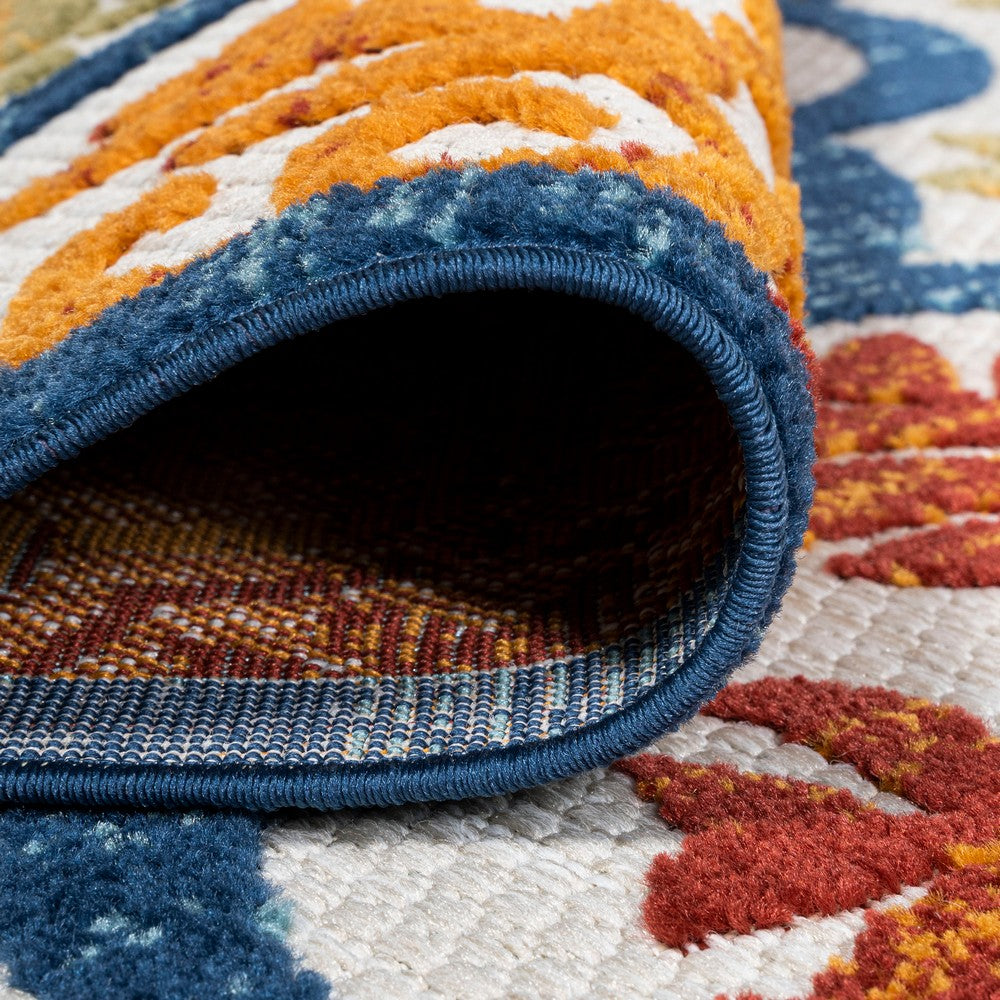 Hamilton Cassis Ornate Ogee Trellis Indoor/Outdoor Area Rug