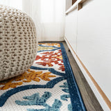 Hamilton Cassis Ornate Ogee Trellis Indoor/Outdoor Area Rug