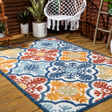 Hamilton Cassis Ornate Ogee Trellis Indoor/Outdoor Area Rug