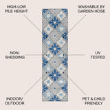 Hamilton Cassis Ornate Ogee Trellis Indoor/Outdoor Area Rug