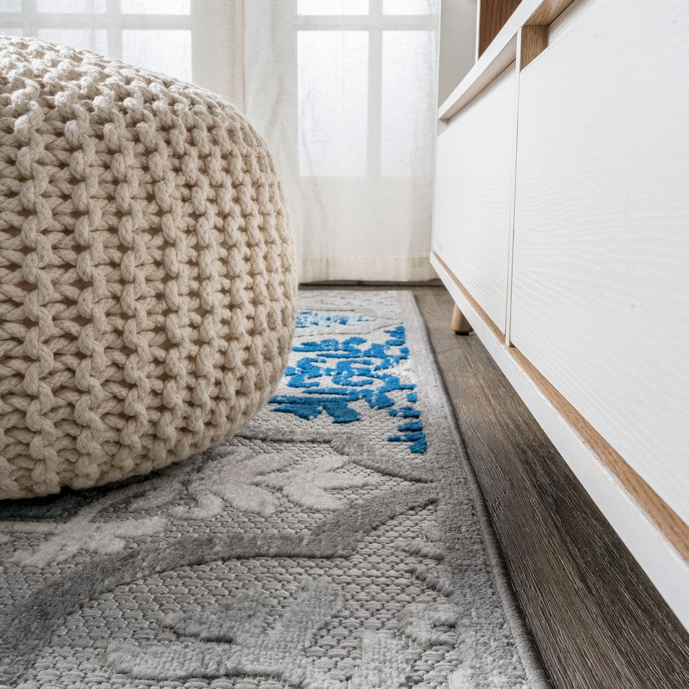 Hamilton Cassis Ornate Ogee Trellis Indoor/Outdoor Area Rug