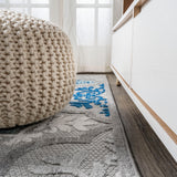 Hamilton Cassis Ornate Ogee Trellis Indoor/Outdoor Area Rug