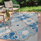 Hamilton Cassis Ornate Ogee Trellis Indoor/Outdoor Area Rug