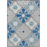 Hamilton Cassis Ornate Ogee Trellis Indoor/Outdoor Area Rug