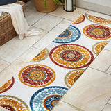 Tauranga Circus Medallion High-Low Indoor/Outdoor Area Rug