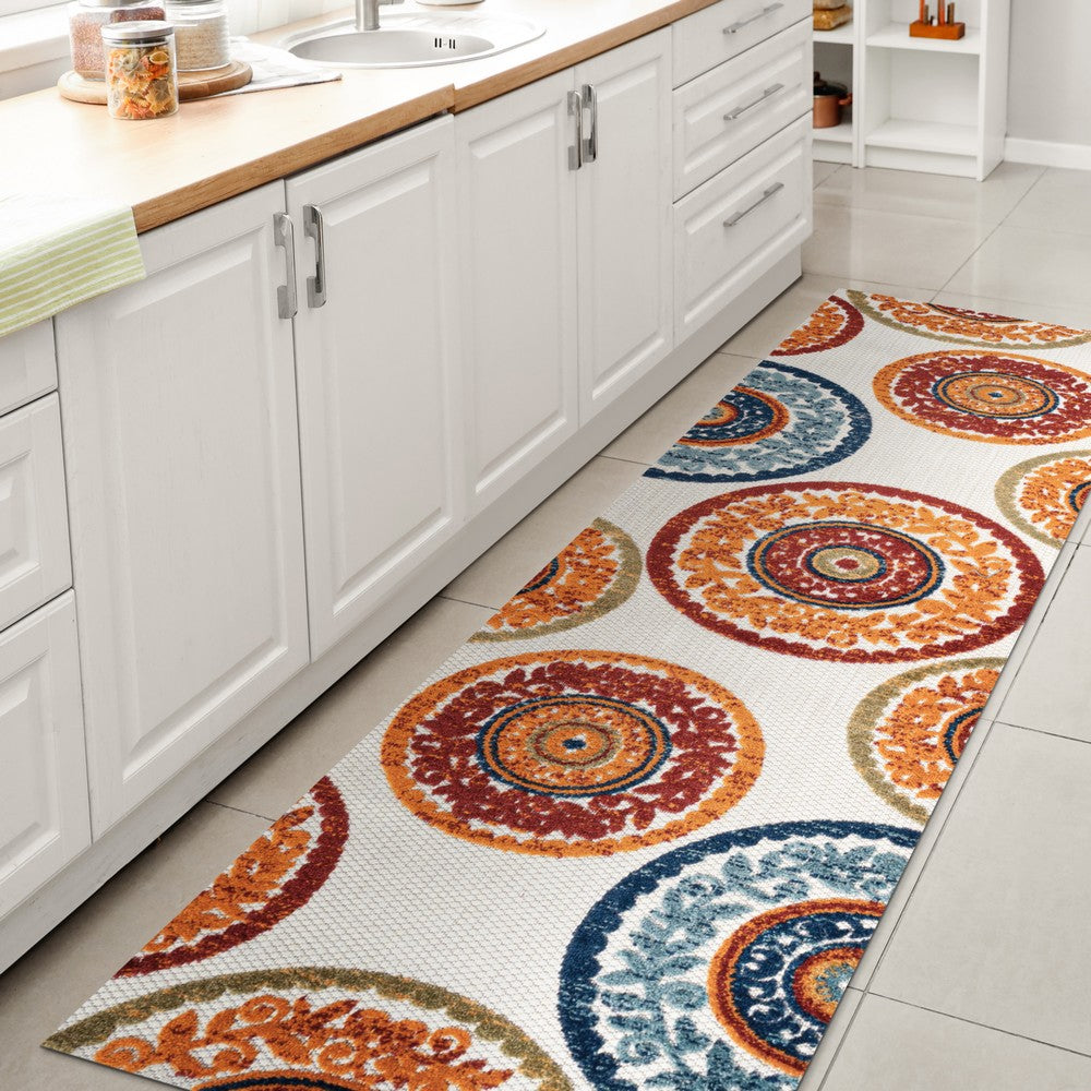 Tauranga Circus Medallion High-Low Indoor/Outdoor Area Rug