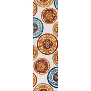 Tauranga Circus Medallion High-Low Indoor/Outdoor Area Rug