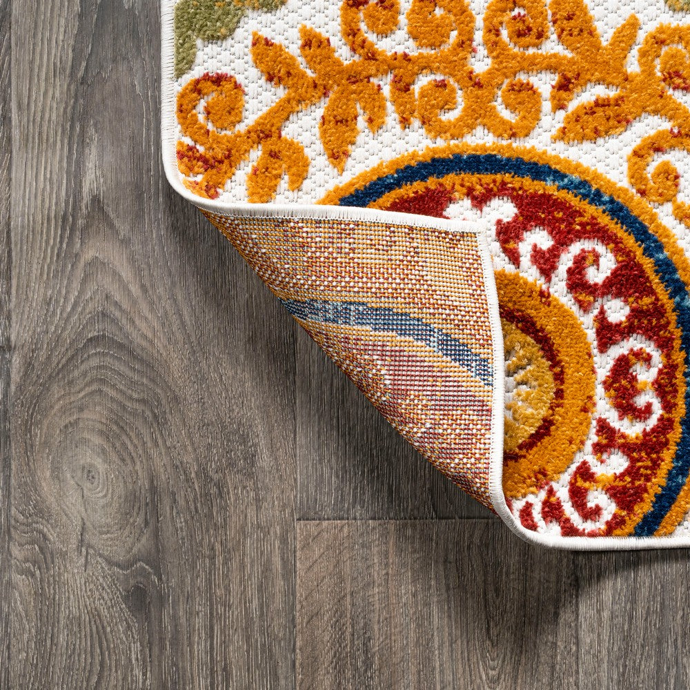 Tauranga Circus Medallion High-Low Indoor/Outdoor Area Rug