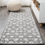 Lower Gallia Tile Trellis High-Low Indoor/Outdoor Area Rug