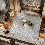 Lower Gallia Tile Trellis High-Low Indoor/Outdoor Area Rug