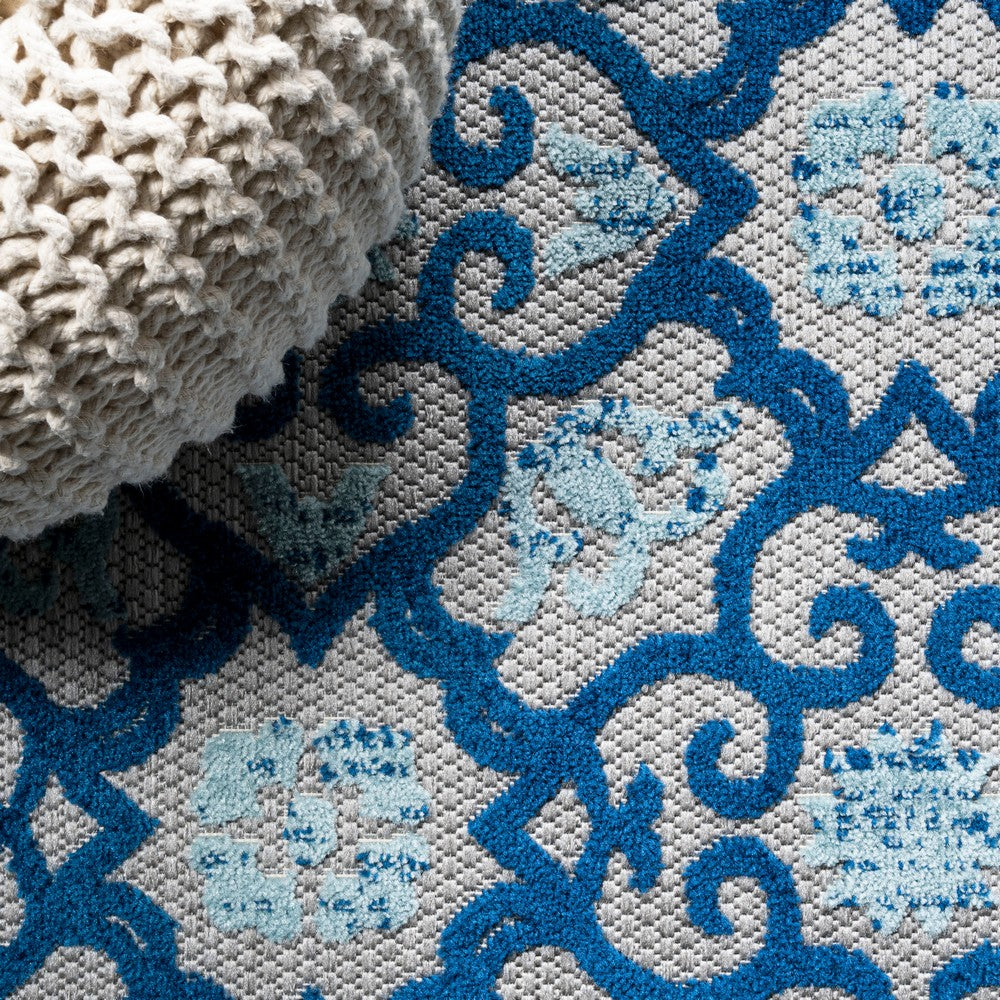 Lower Gallia Tile Trellis High-Low Indoor/Outdoor Area Rug