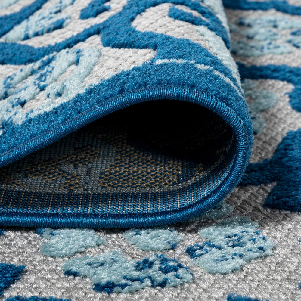 Lower Gallia Tile Trellis High-Low Indoor/Outdoor Area Rug