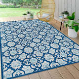 Lower Gallia Tile Trellis High-Low Indoor/Outdoor Area Rug