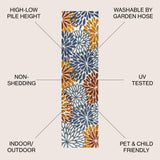 Sun crisantemo Floral Indoor/outdoor Area Rug