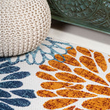 Sun crisantemo Floral Indoor/outdoor Area Rug
