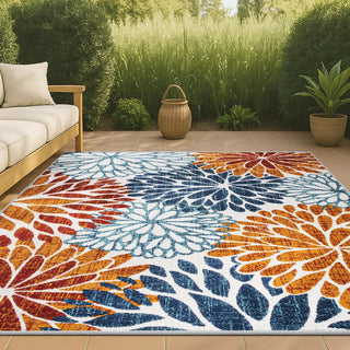 Sun crisantemo Floral Indoor/outdoor Area Rug