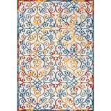 Dhairya Scroll Trellis Indoor/outdoor Area Rug