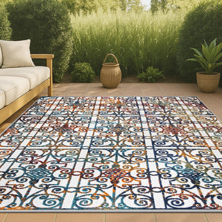 Detaraya Ornate Trellis Indoor/outdoor Area Rug